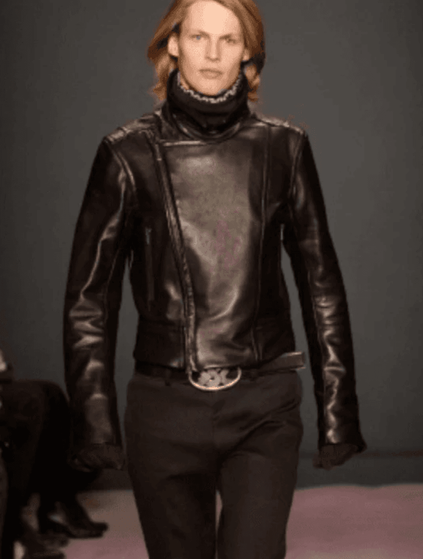 AW2003 Yves Saint Laurent Black Leather Logo Buckle Belt dirCvVd 1