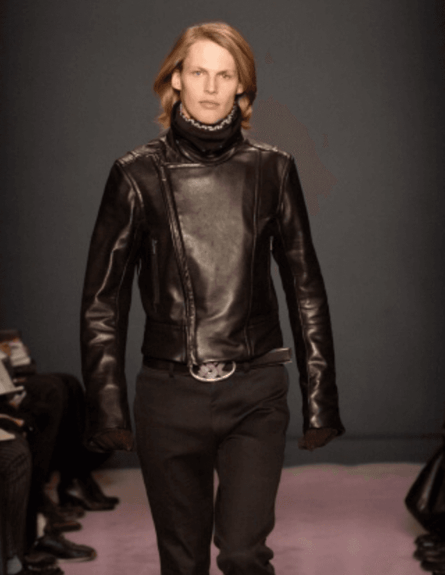 AW2003 Yves Saint Laurent Black Leather Logo Buckle Belt wXgWTHV 2