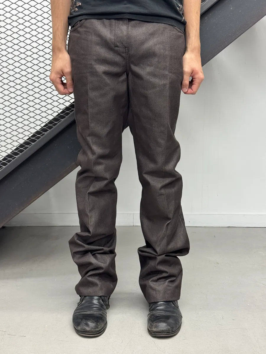 AW2003 Yves Saint Laurent Brown Flared Classy Jeans KuMANqJ 0