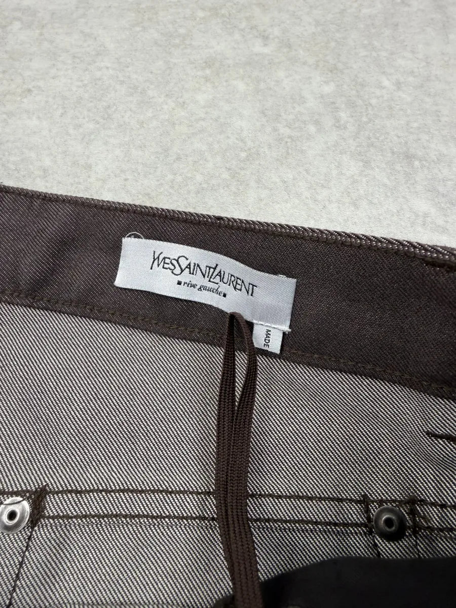 AW2003 Yves Saint Laurent Brown Flared Classy Jeans KuMANqJ 10