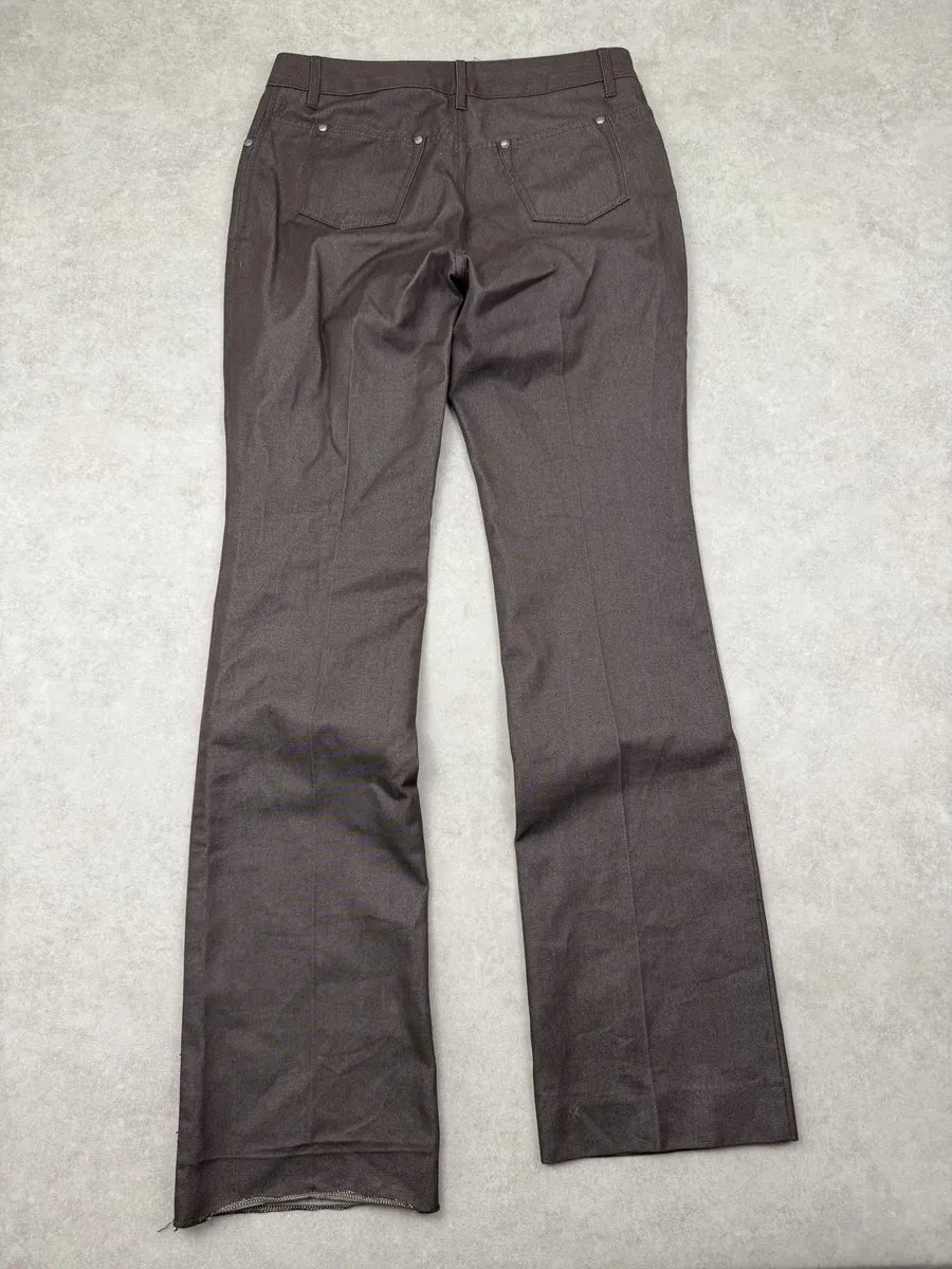 AW2003 Yves Saint Laurent Brown Flared Classy Jeans KuMANqJ 4