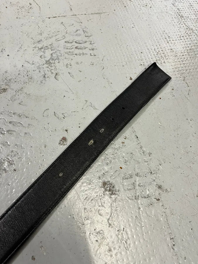 AW2003 Yves Saint Laurent Propaganda Black Leather Belt wrlFghq 6