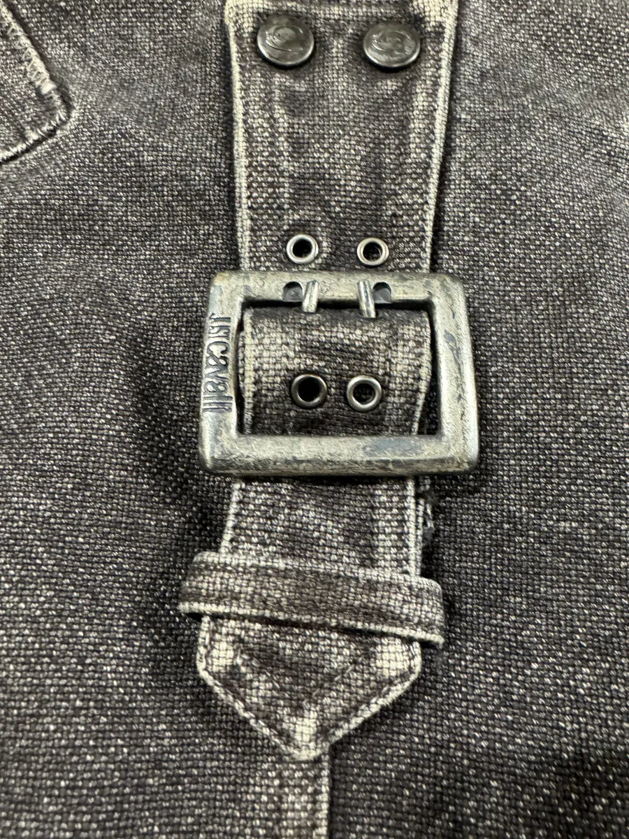 AW2004 Cavalli Astro Biker Faded Grey Denim Jacket nGpKKWa 4