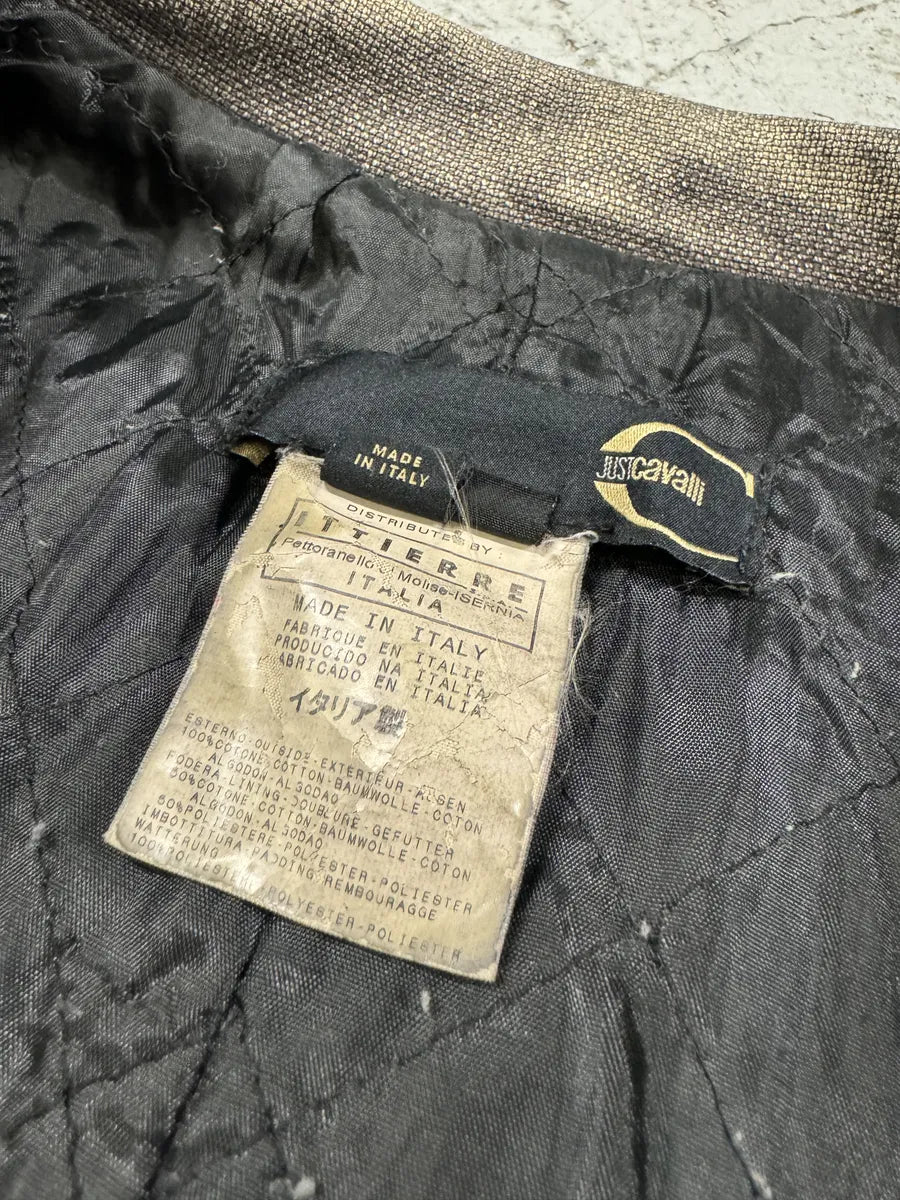 AW2004 Cavalli Astro Biker Faded Grey Denim Jacket nGpKKWa 9