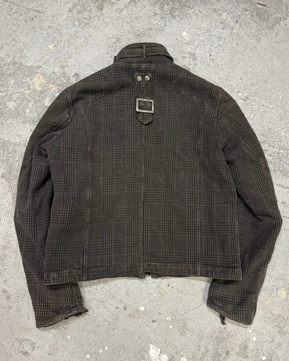 AW2004 Cavalli Astro Brown Tartan Bomber Jacket (M) 11