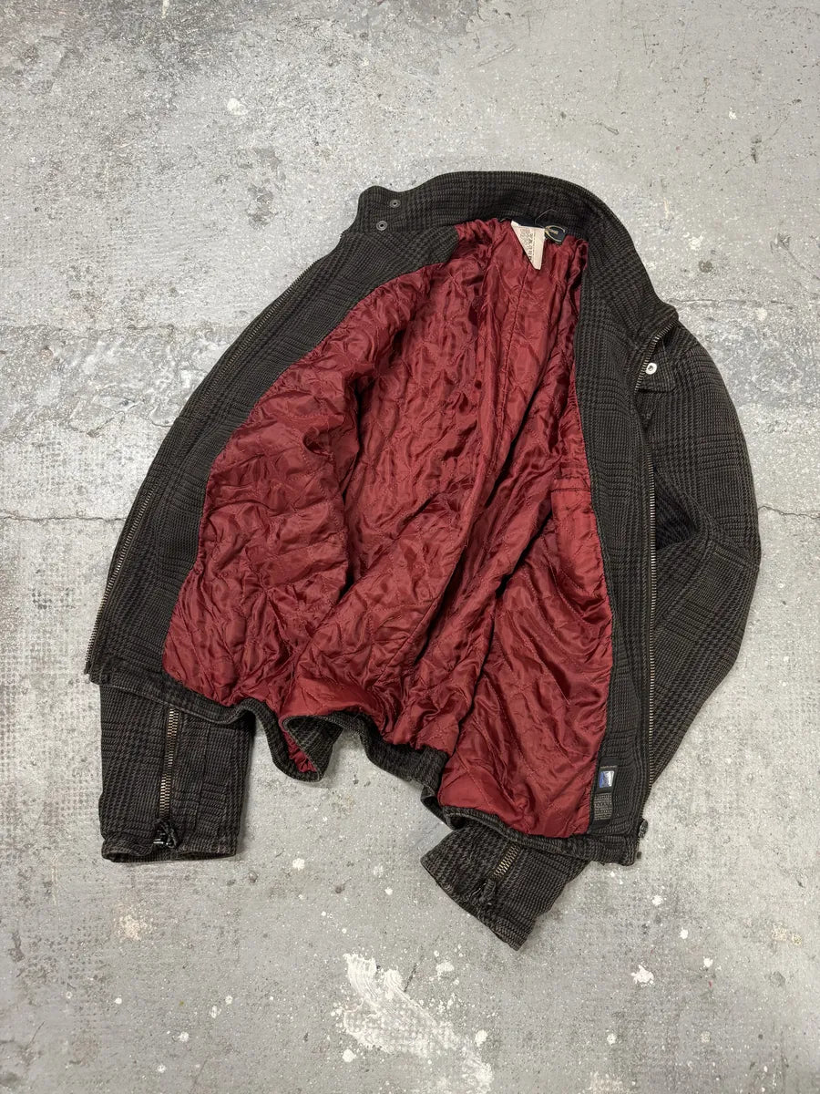 AW2004 Cavalli Astro Brown Tartan Bomber Jacket (M) 5