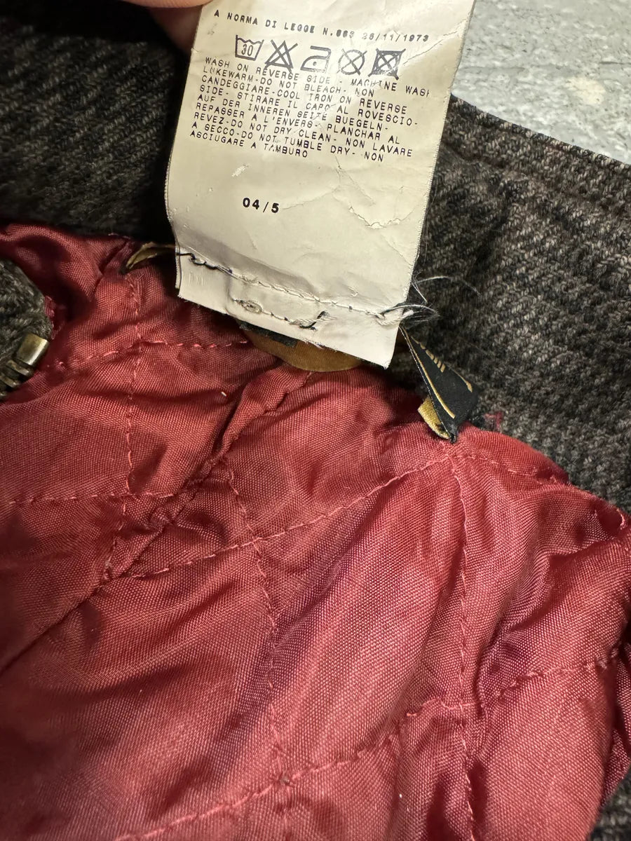 AW2004 Cavalli Astro Brown Tartan Bomber Jacket (M) 6