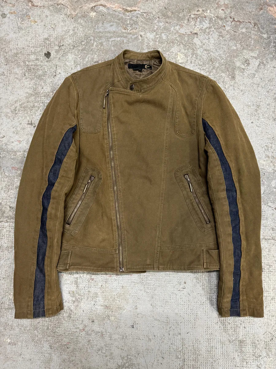 AW2004 Cavalli Beige Astro Beige Biker Racing Jacket (M/L) jFoCGek 0
