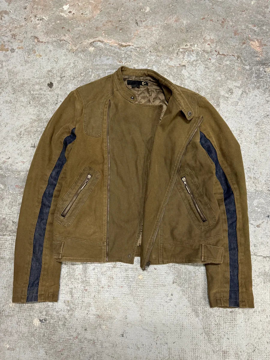 AW2004 Cavalli Beige Astro Beige Biker Racing Jacket (M/L) jFoCGek 4
