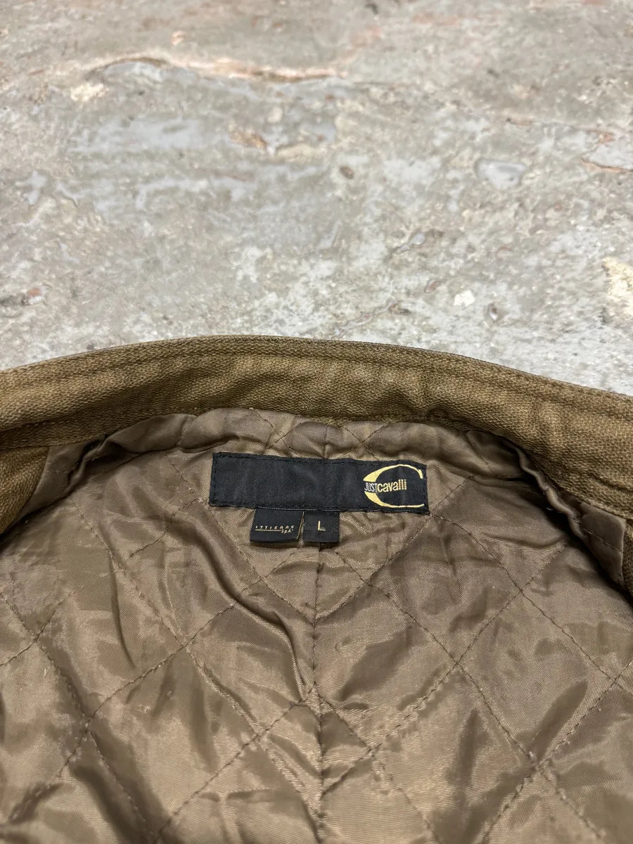 AW2004 Cavalli Beige Astro Beige Biker Racing Jacket (M/L) jFoCGek 9
