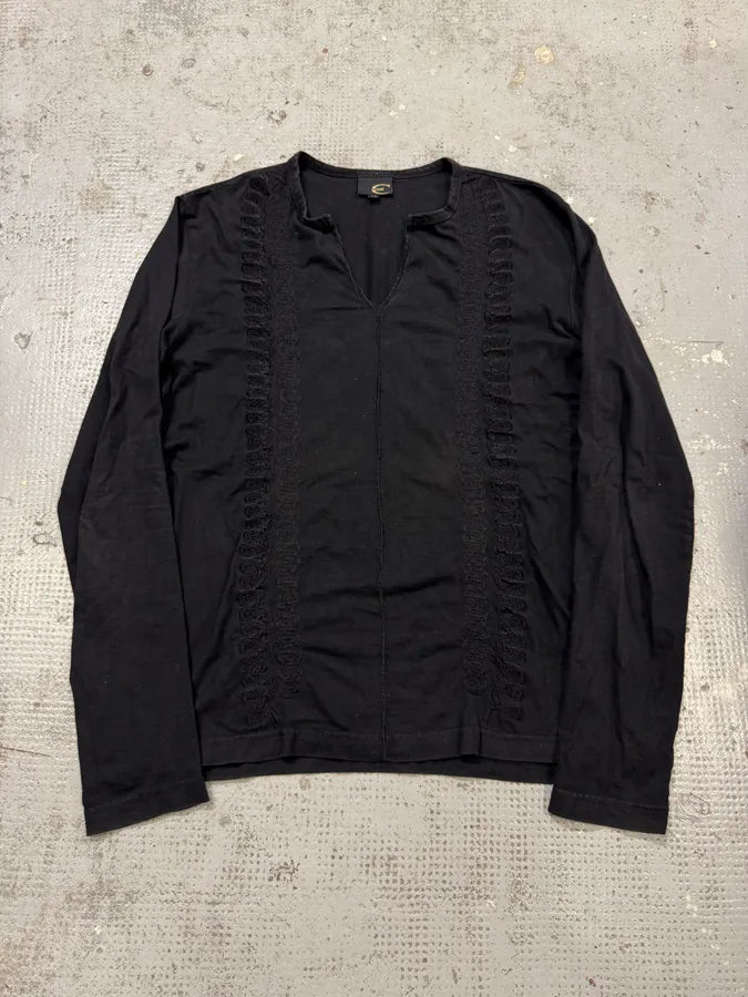 AW2004 Cavalli Black Henley Longsleeves NBLliiU 0