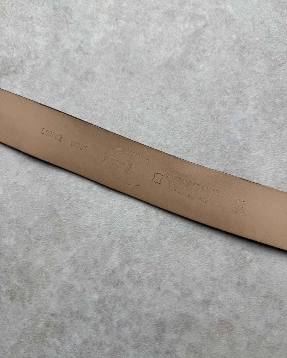 AW2004 Cavalli Brown Pony Hair Cowhide Leather Belt NsyjXSM 7