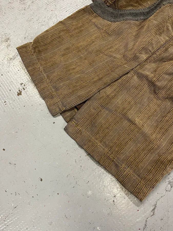 AW2004 Cavalli Brown Velvet Cargo Skirt ArKBnco 5