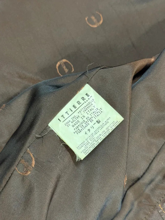 AW2004 Cavalli Cowhide Pony Hair Trench Brown Leather Jacket dQbZsGh 6