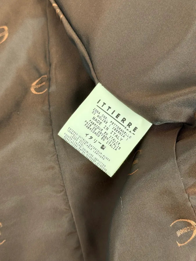 AW2004 Cavalli Cowhide Pony Hair Trench Brown Leather Jacket JCLvfmf 10