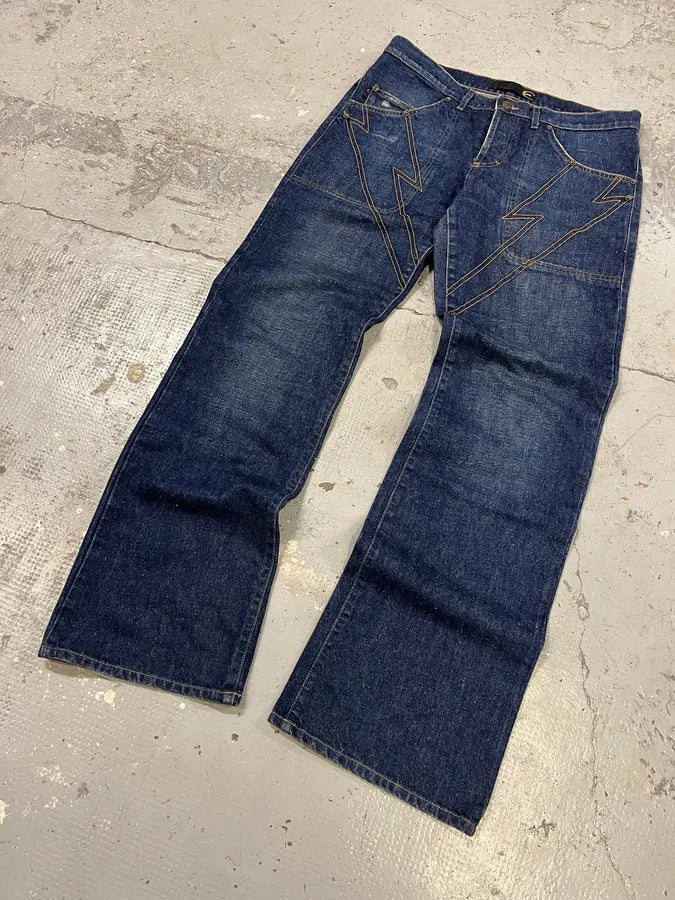 AW2004 Cavalli Flash Blue Denim Jeans BFmwswo 2
