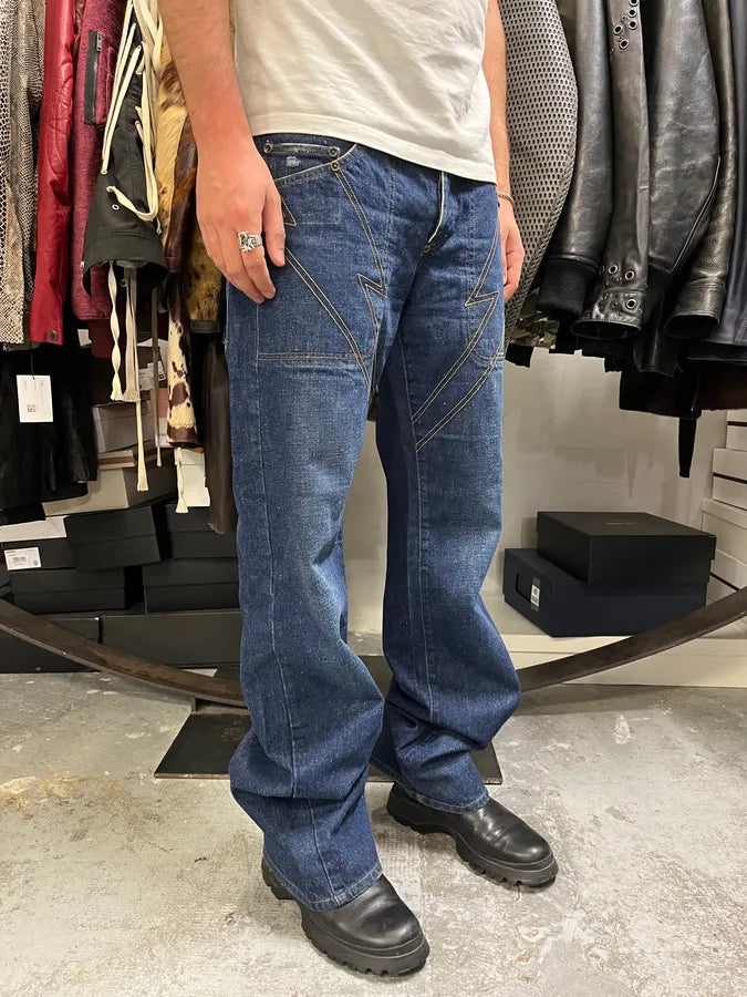 AW2004 Cavalli Flash Blue Denim Jeans BFmwswo 3