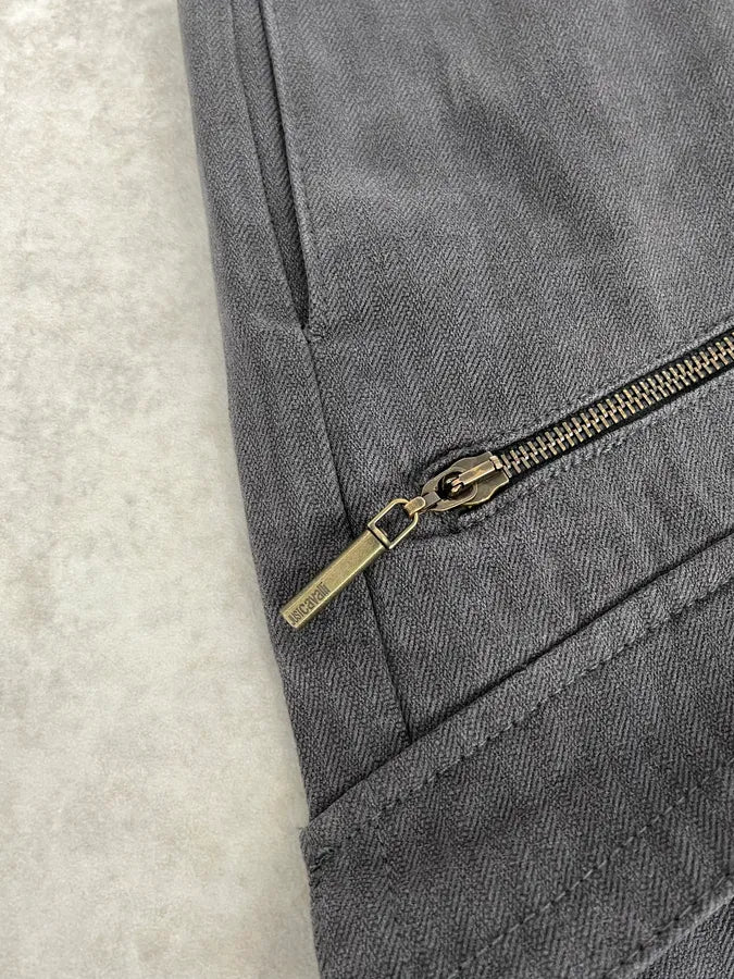 AW2005 Cavalli Grey Cargo Striped Pants fflbXzF 10