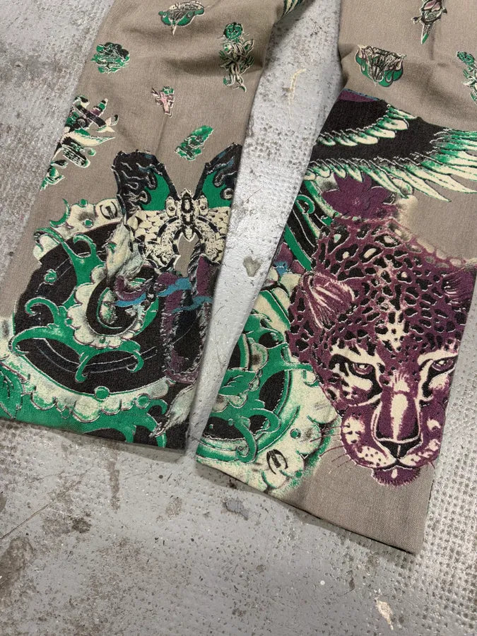 AW2004 Cavalli Grey Eagle Snake Battle Pants (XS/S) IlZWUdk 10