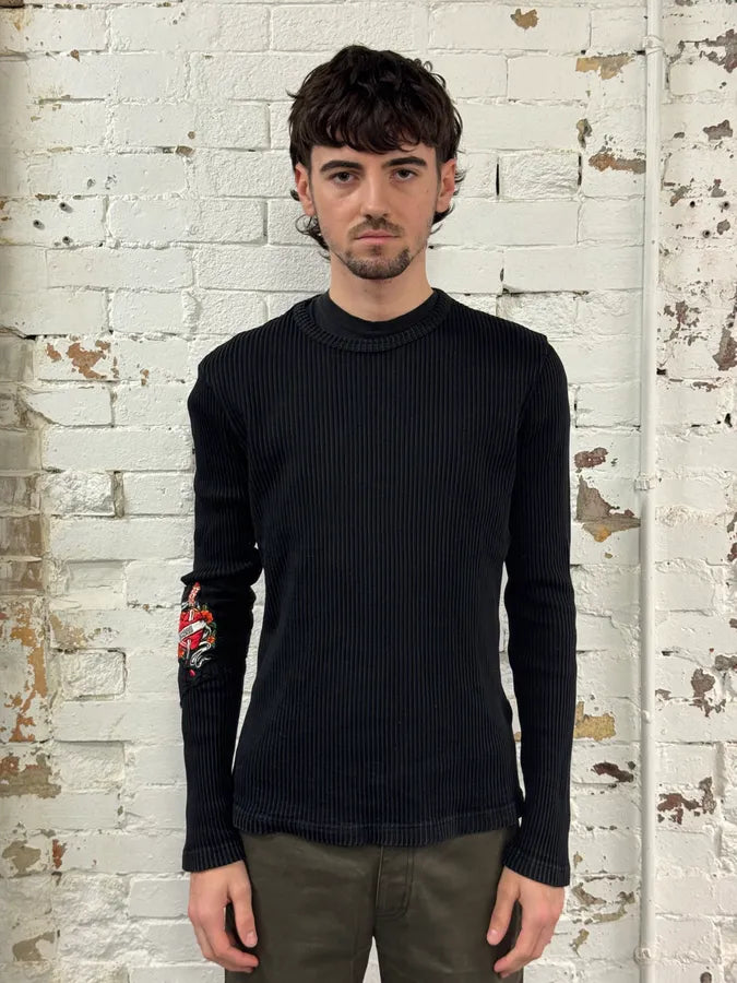 AW2004 Cavalli Knit Dagger Heart Sweater HRxrkIo 1