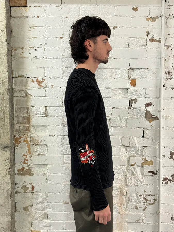 AW2004 Cavalli Knit Dagger Heart Sweater HRxrkIo 2