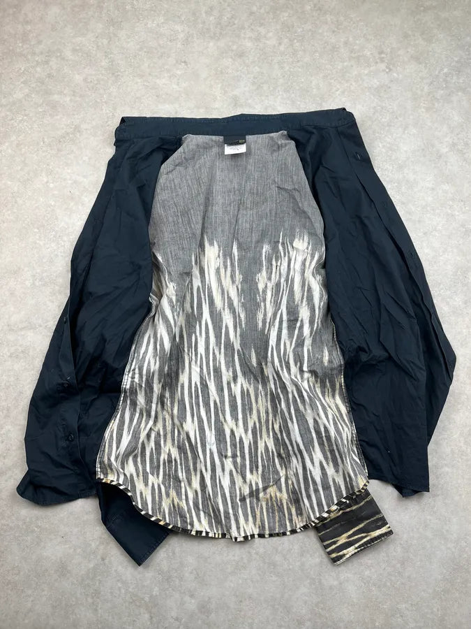 AW2004 Cavalli Dark Navy Fire Magma Shirt zZNPgjO 7