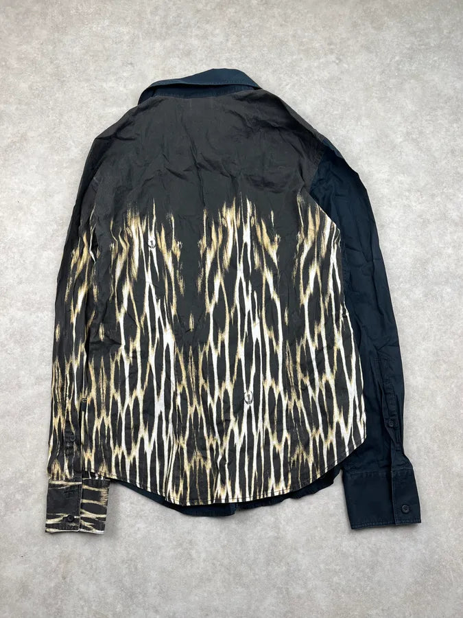AW2004 Cavalli Dark Navy Fire Magma Shirt zZNPgjO 4