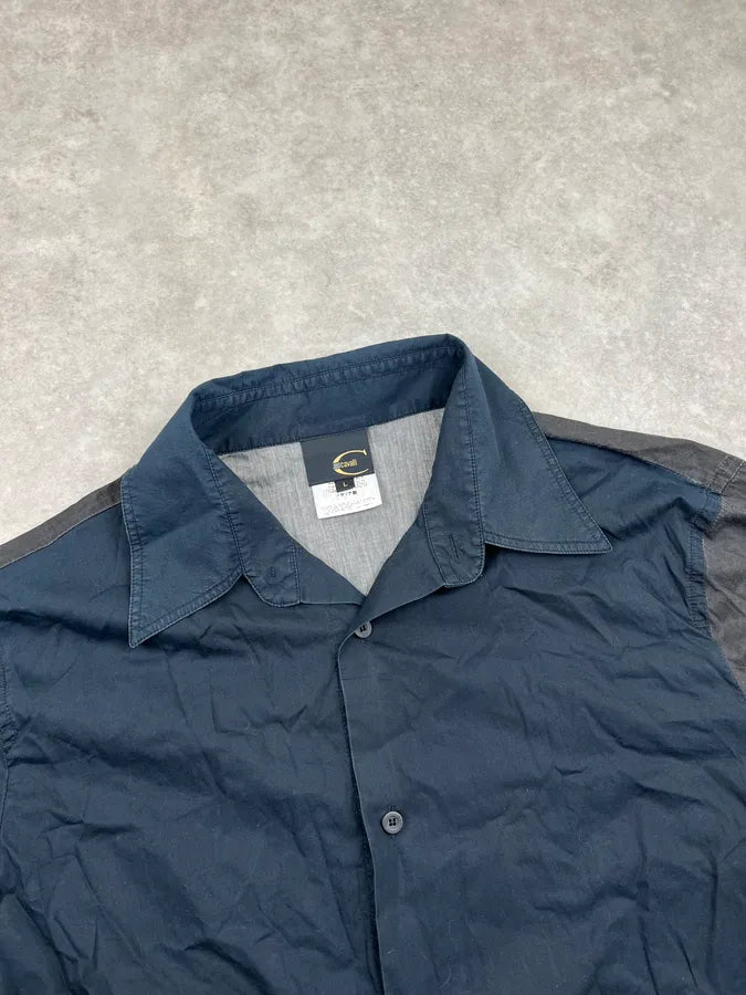 AW2004 Cavalli Dark Navy Fire Magma Shirt zZNPgjO 3