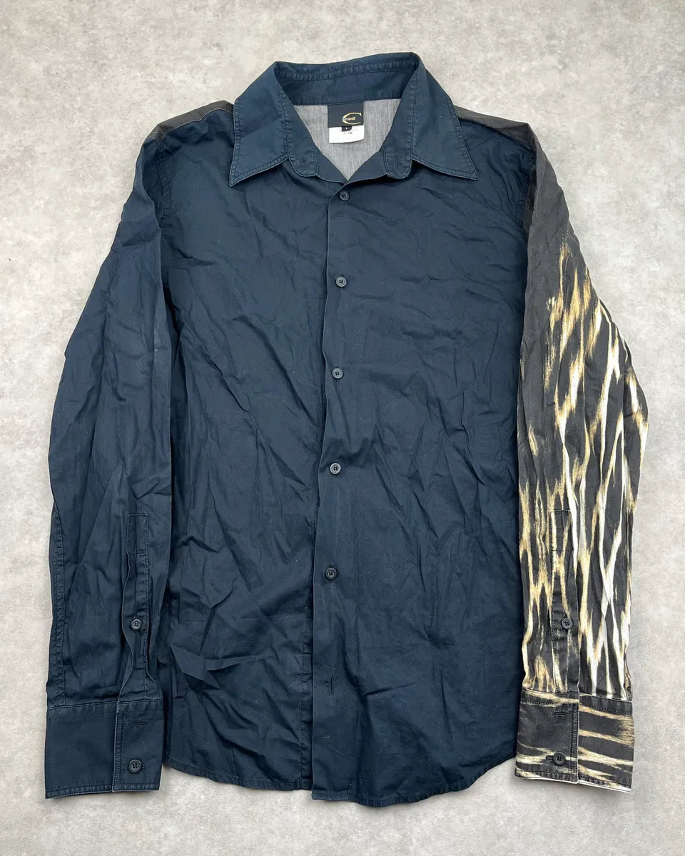 AW2004 Cavalli Dark Navy Fire Magma Shirt zZNPgjO 0