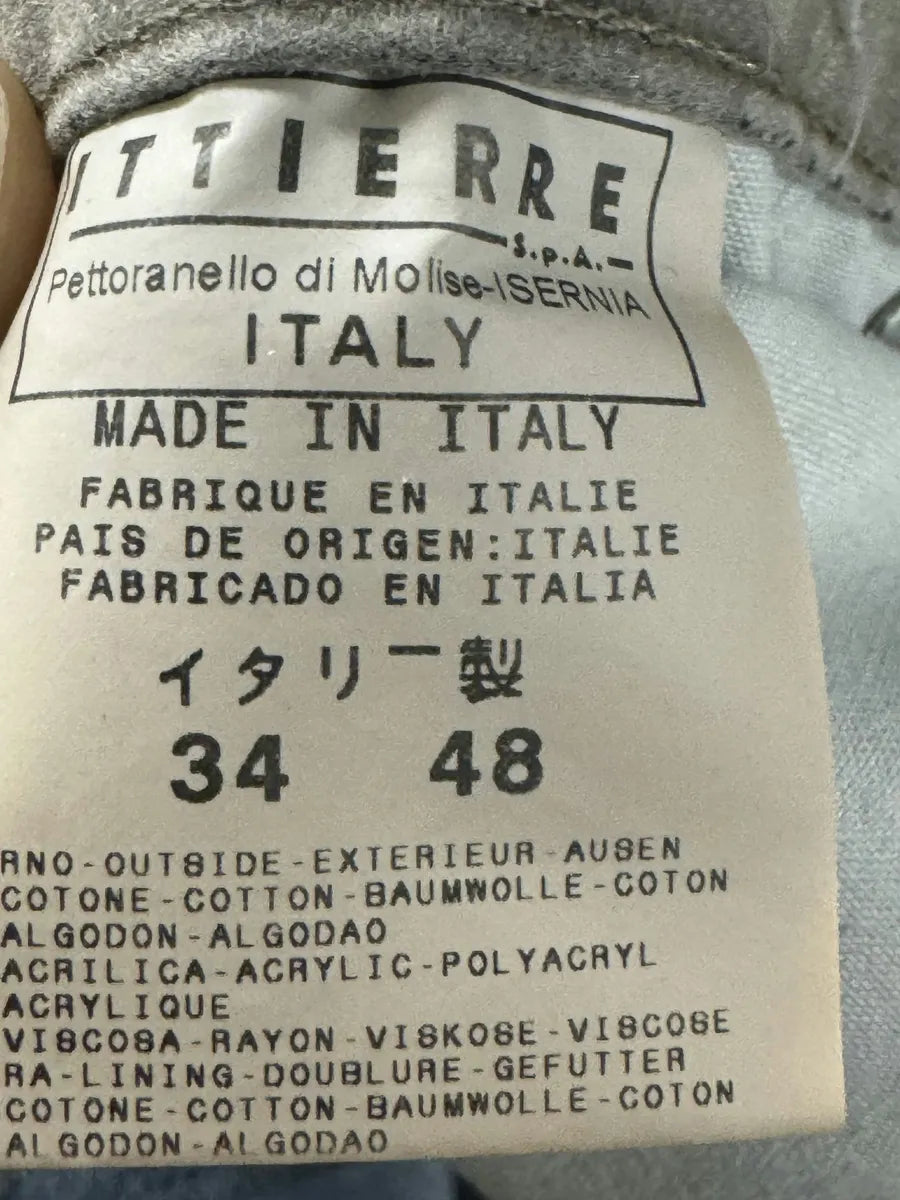 AW2004 Cavalli Overprint Grey Velvet Pants DlRHoaV 10