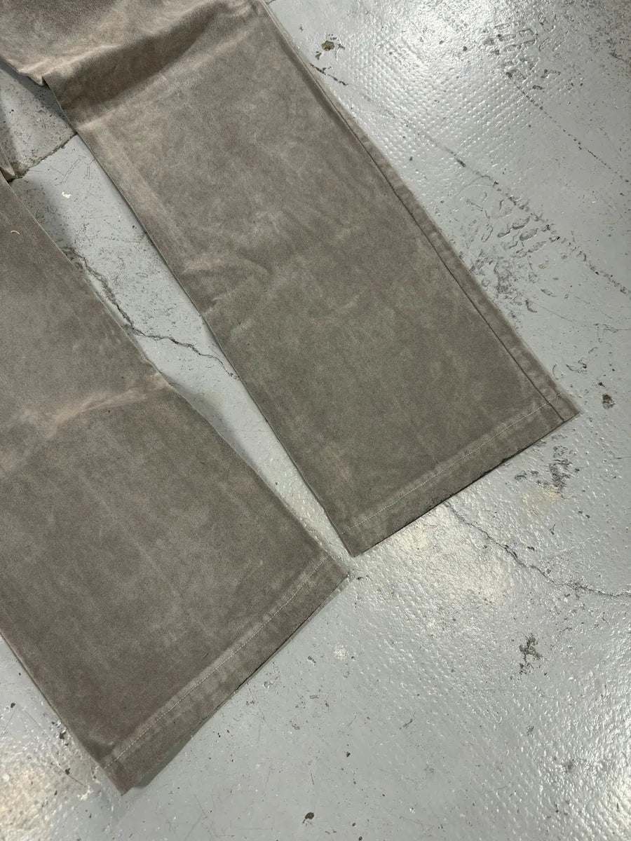 AW2004 Cavalli Overprint Grey Velvet Pants DlRHoaV 11