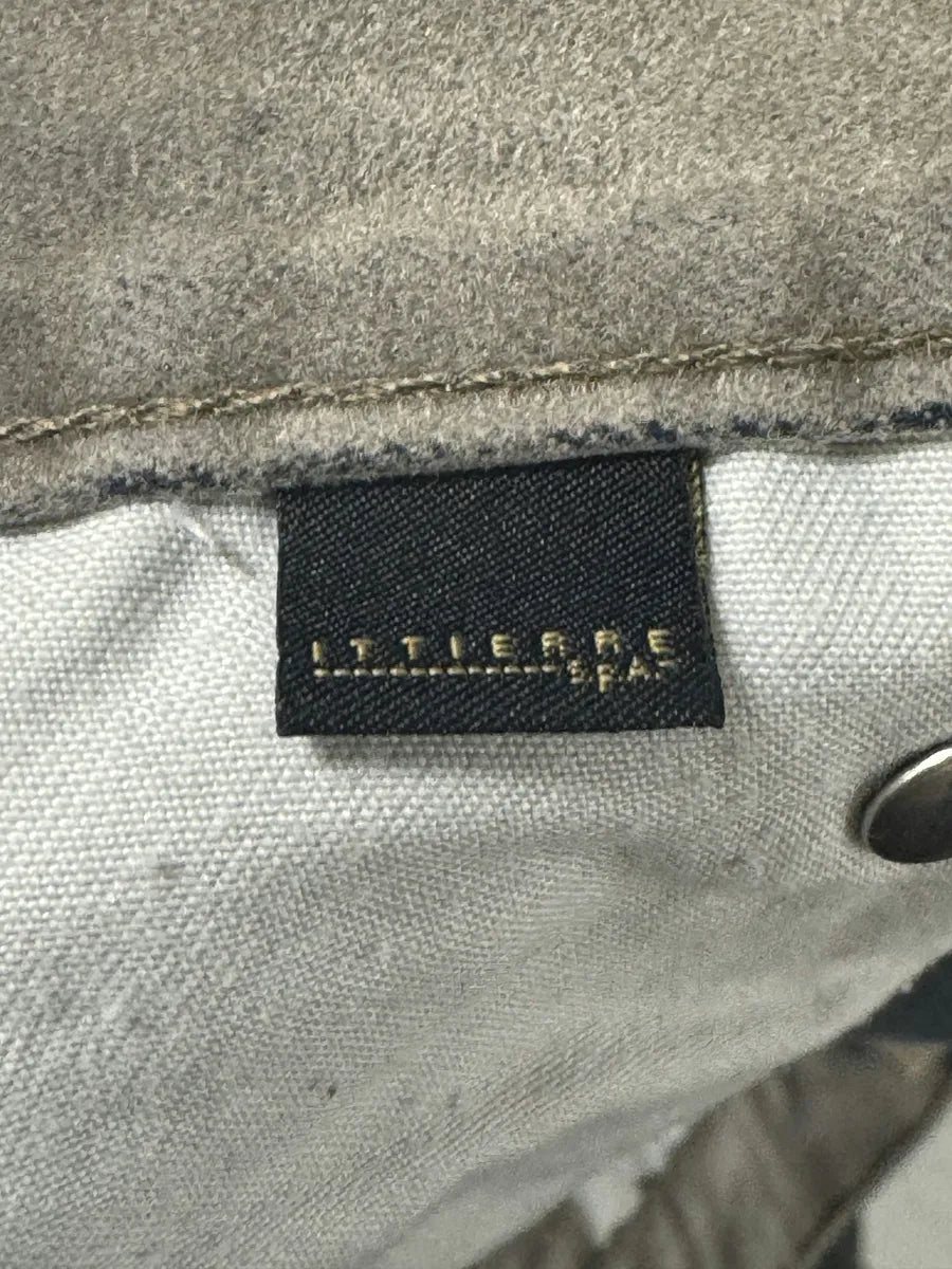 AW2004 Cavalli Overprint Grey Velvet Pants DlRHoaV 9