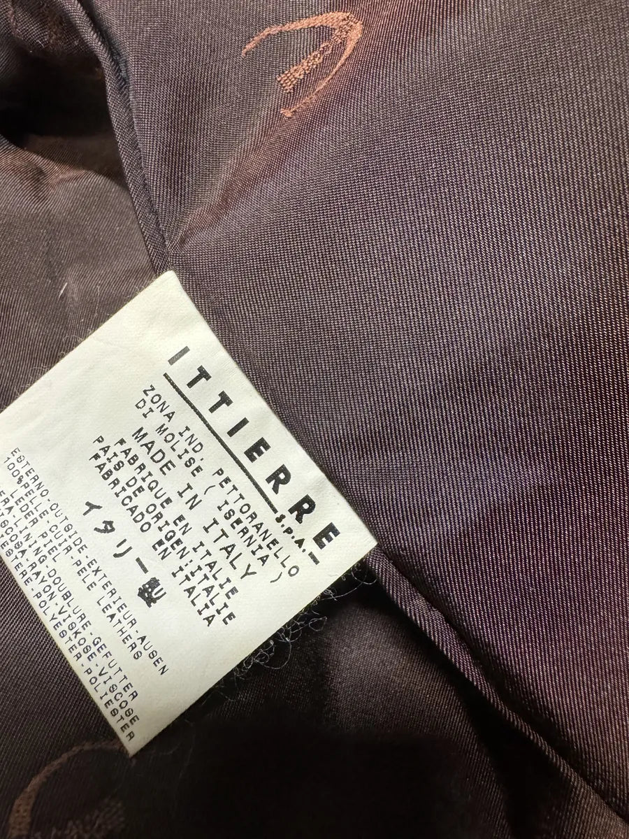 AW2004 Cavalli Pony Hair Cowhide Leather Brown Long Trench Jacket (M) BfPSugB 6