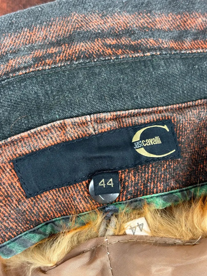 AW2004 Cavalli Sunset Long Fur Collar Jacket OSYjXdy 11