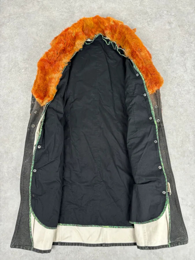 AW2004 Cavalli Sunset Long Fur Collar Jacket OSYjXdy 6