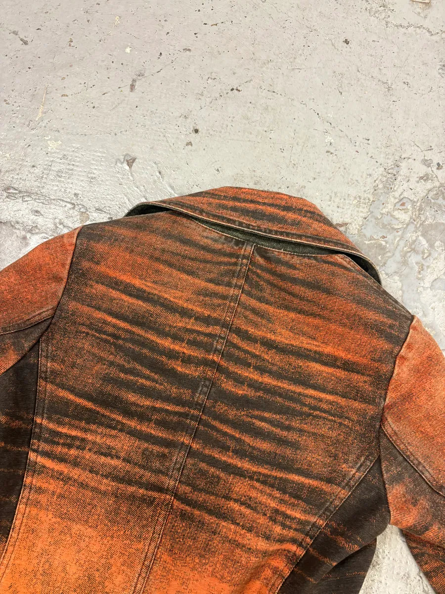 AW2004 Cavalli Sunset Orange Faded Trench Coat TpLWlQW 5