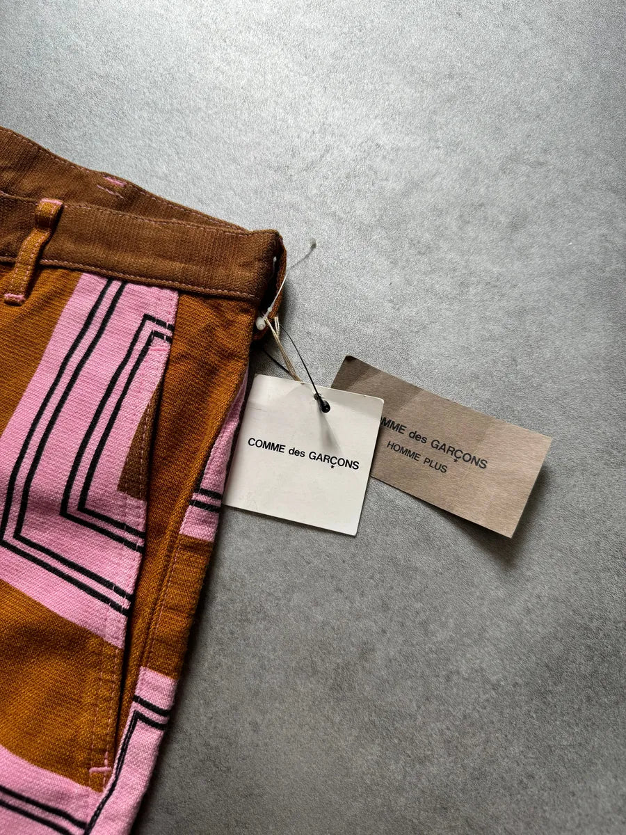 AW2004 Comme des Garçons Homme Plus Pink Geometrical Camel Pants PaQjUAc 6