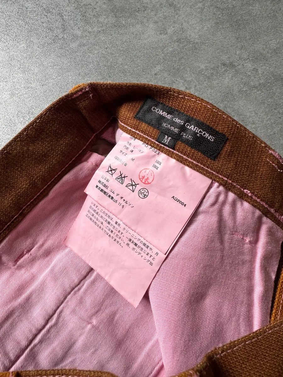 AW2004 Comme des Garçons Homme Plus Pink Geometrical Camel Pants PaQjUAc 7