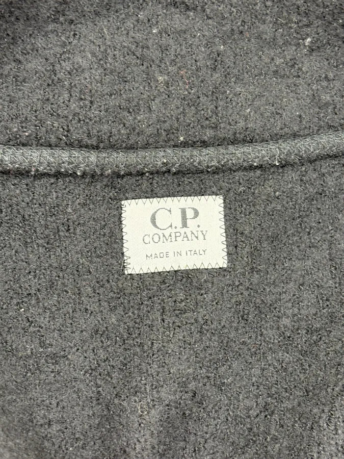 AW2004 CP Company Black Wool Hooded Zip-up Jacket ovlmZqE 9