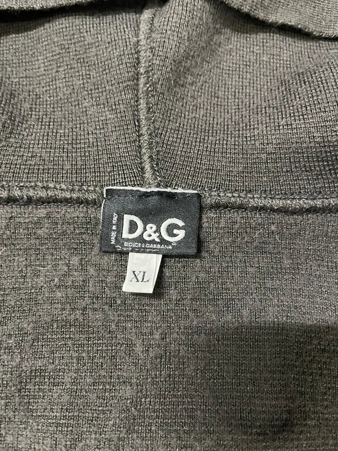 AW2004 Dolce & Gabbana Always Good Brown Hooded Zip-Up Sweater (S) quPhctM 7