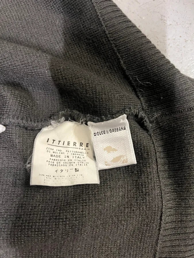 AW2004 Dolce & Gabbana Always Good Brown Hooded Zip-Up Sweater (S) quPhctM 8