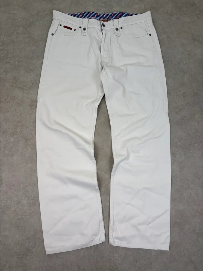 AW2004 Dolce & Gabbana Archive Winner White Denim Jeans  LNiUUbX 0