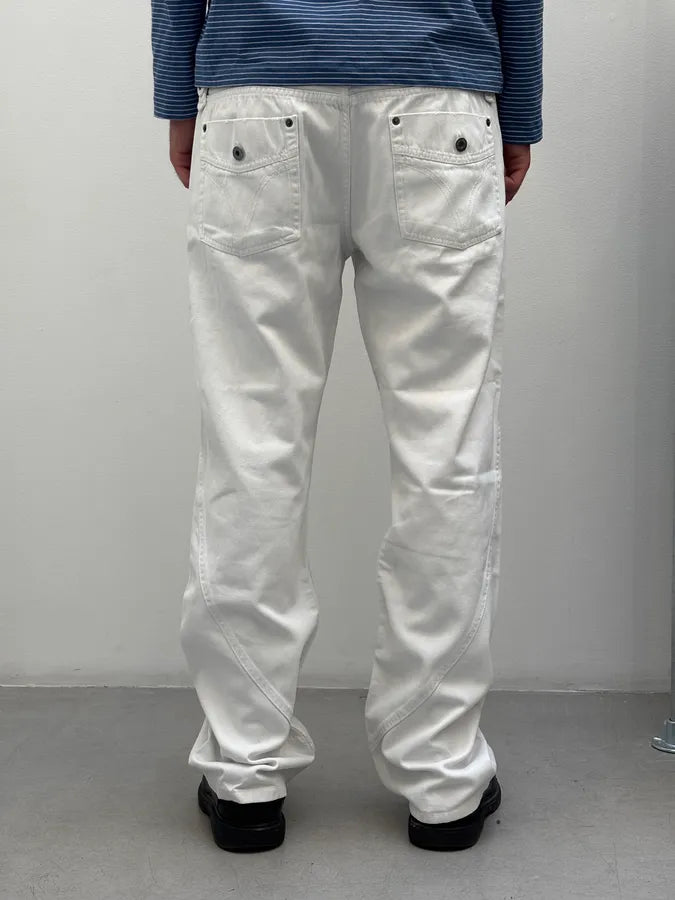 AW2004 Dolce & Gabbana Archive Winner White Denim Jeans  LNiUUbX 2