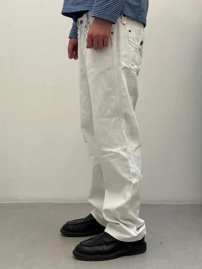 AW2004 Dolce & Gabbana Archive Winner White Denim Jeans  LNiUUbX 3