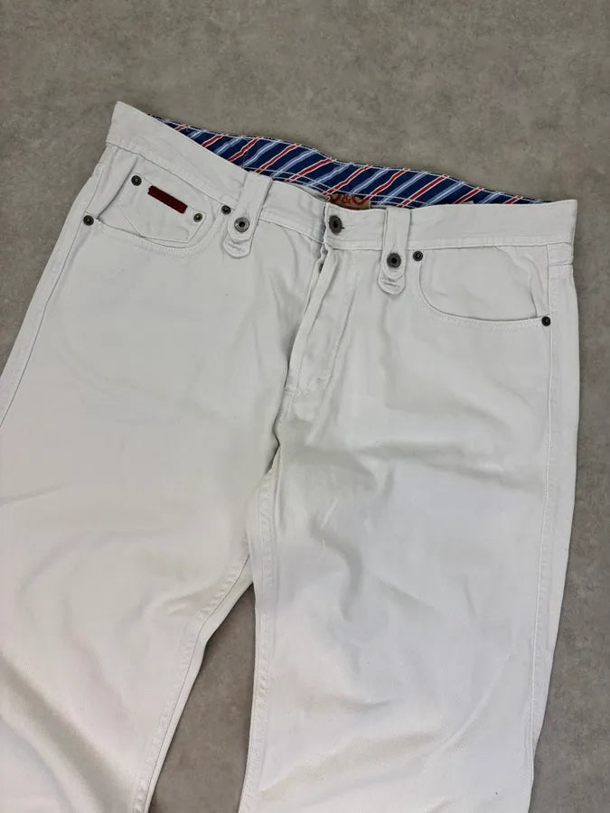 AW2004 Dolce & Gabbana Archive Winner White Denim Jeans  LNiUUbX 4