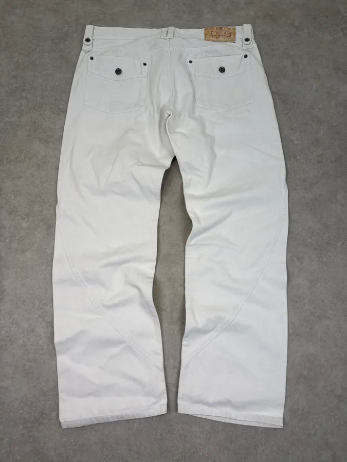 AW2004 Dolce & Gabbana Archive Winner White Denim Jeans  LNiUUbX 5