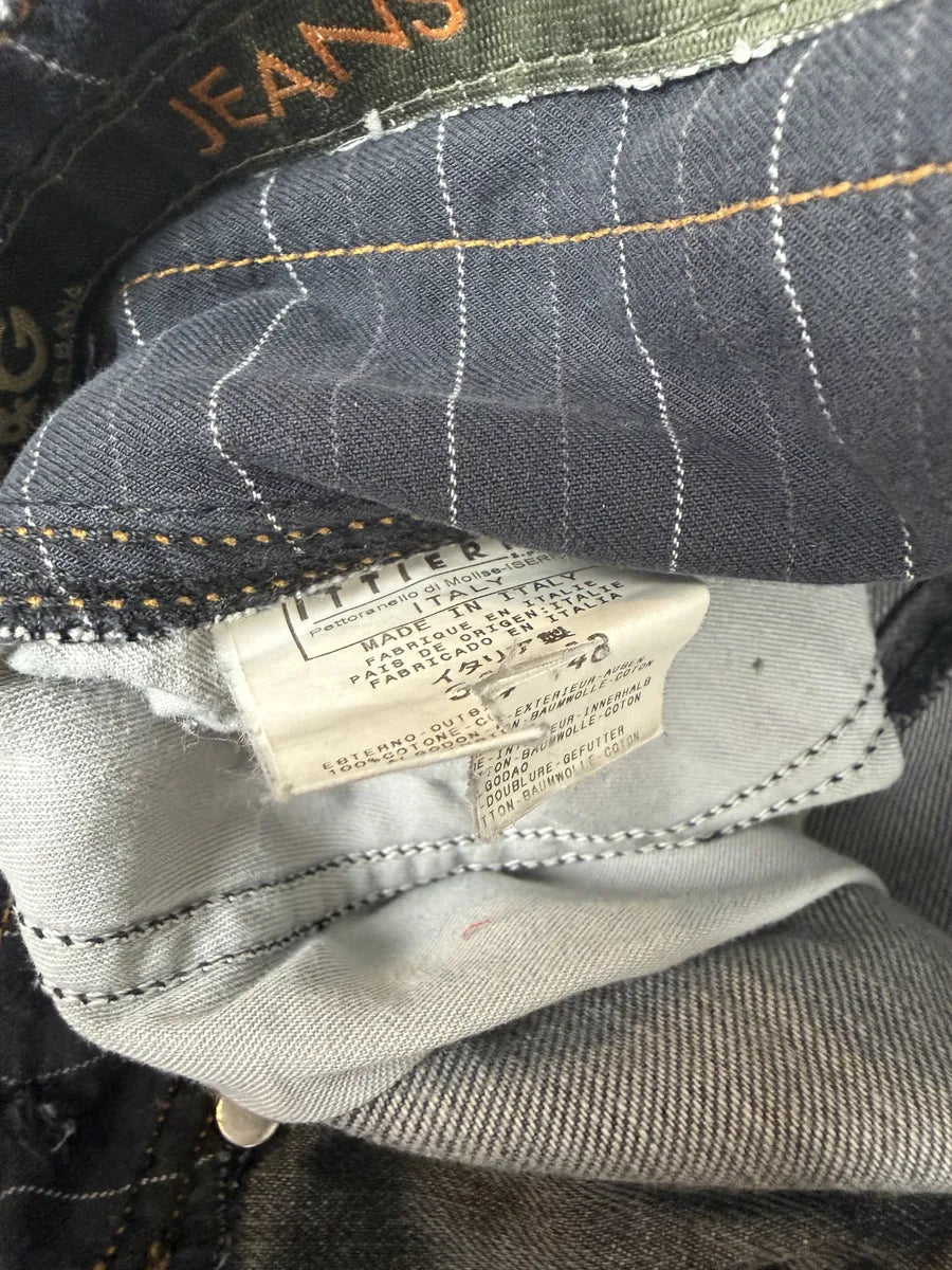 AW2004 Dolce & Gabbana Asymmetrical Grey Cargo Denim Jeans qJeJXdz 10