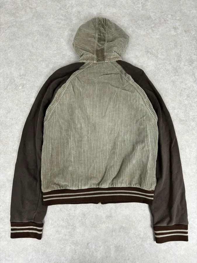 AW2004 Dolce & Gabbana Beige & Brown Velvet Zip-up Hoodie VdlfRWp 4