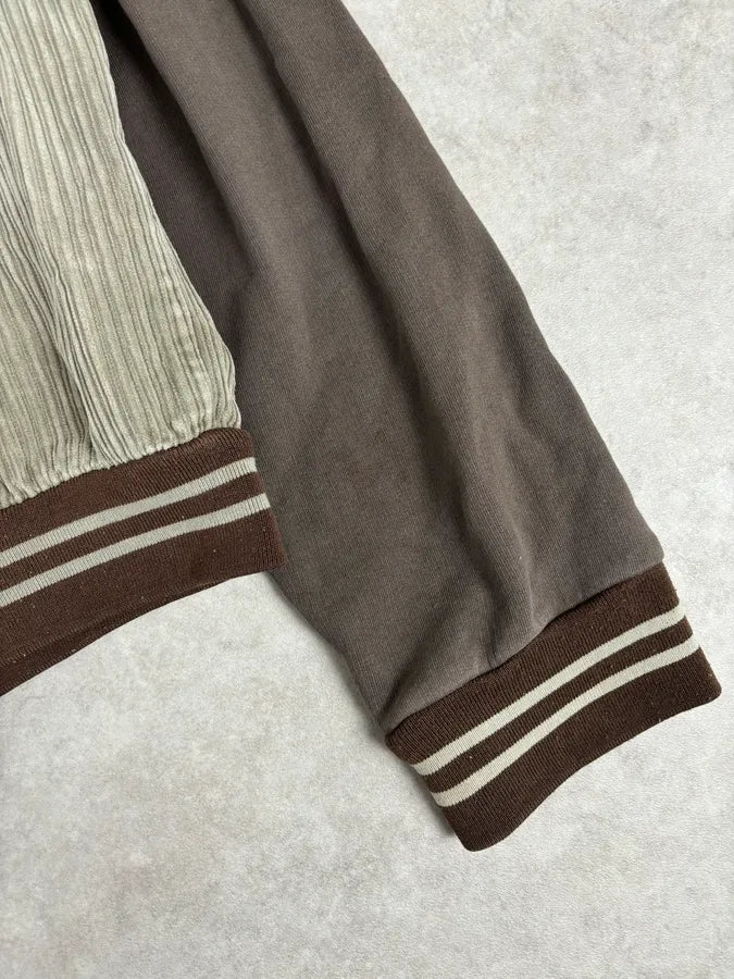 AW2004 Dolce & Gabbana Beige & Brown Velvet Zip-up Hoodie VdlfRWp 9