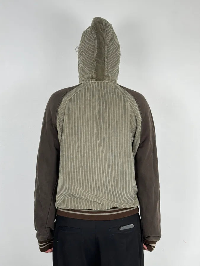 AW2004 Dolce & Gabbana Beige & Brown Velvet Zip-up Hoodie VdlfRWp 2